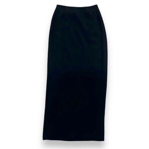 Vintage Cache Black Maxi Skirt Zipper Slit Women’s Size 0 Minimalist Y2K Chic